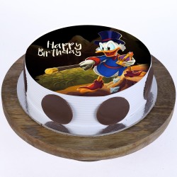 Scrooge Mcduck Pineapple Round Photo Cake
