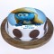 Smurfette Pineapple Round Photo Cake