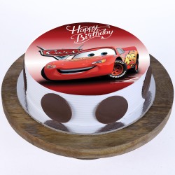 The Cars Pineapple Round Photo Cake