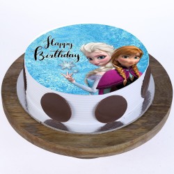 The Frozen Pineapple Round Photo Cake