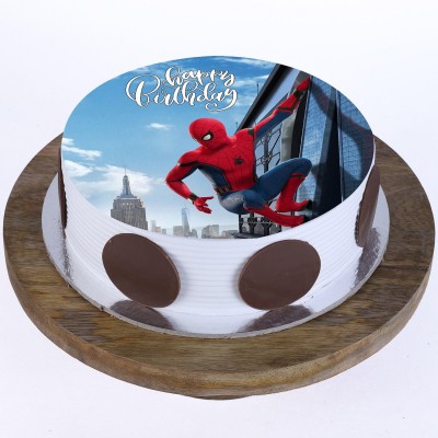 The Spiderman Pineapple Round Photo Cake