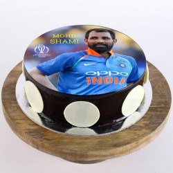 Mohd Shami Chocolate Round Photo Cake
