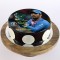 MS Dhoni Chocolate Round Photo Cake