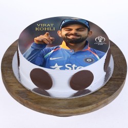 Virat Kohli Pineapple Round Photo Cake