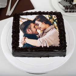 Chocolate Square Photo Cake
