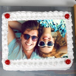 Pineapple Rectangle Photo Cake