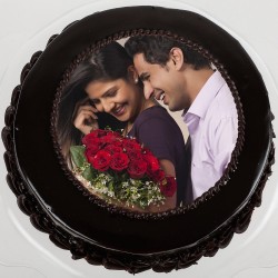 Chocolate Round Photo Cake