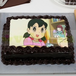 Shizuka Chocolate Rectangle Photo Cake