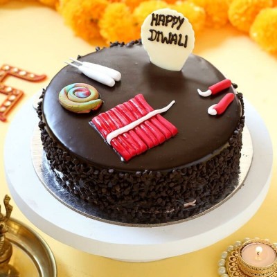 Diwali Crackers Chocolate Cake
